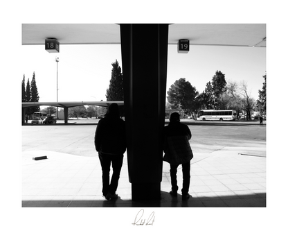 THE BUS STOP SILHOUETTE - Professional, Photography Print